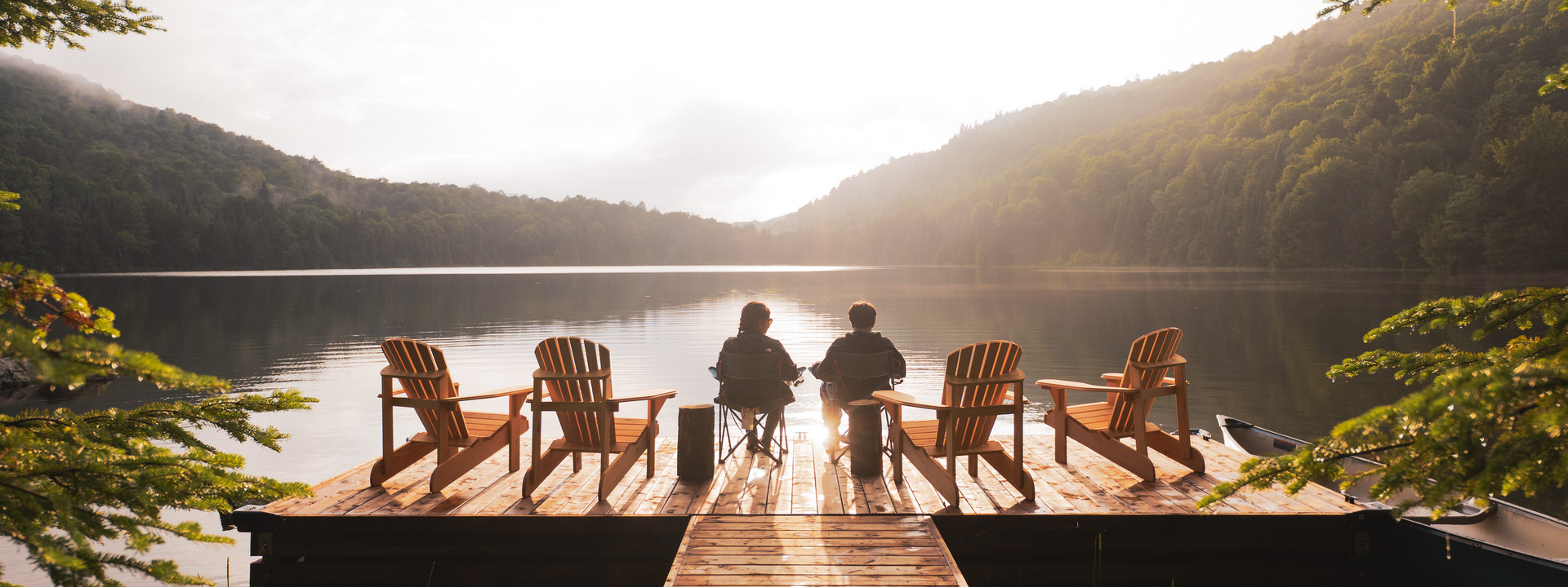 Partez en séjour de camping en pleine nature dans les Laurentides.