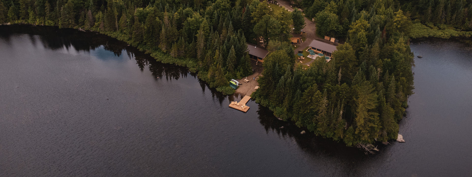 Huttopia Les Deux Lacs-Laurentides, camper au coeur du parc naturel Éco-Laurentides au Québec