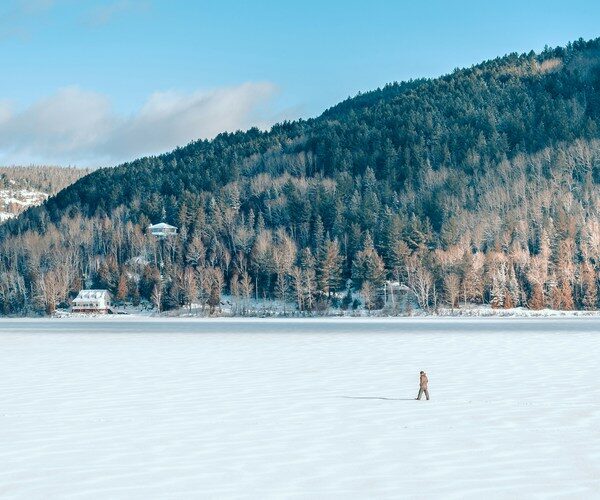 Paysage de montagnes enneigées, Berkshires