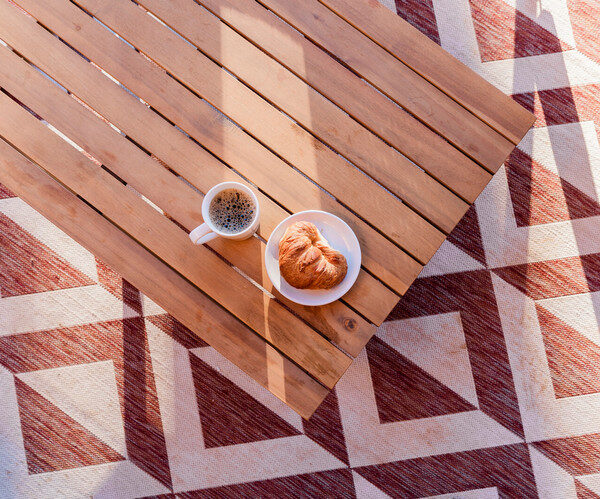Enjoy a tasty breakfast on the deck of the restaurant